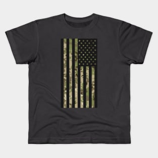 US Flag Down - Multicam Black Kids T-Shirt